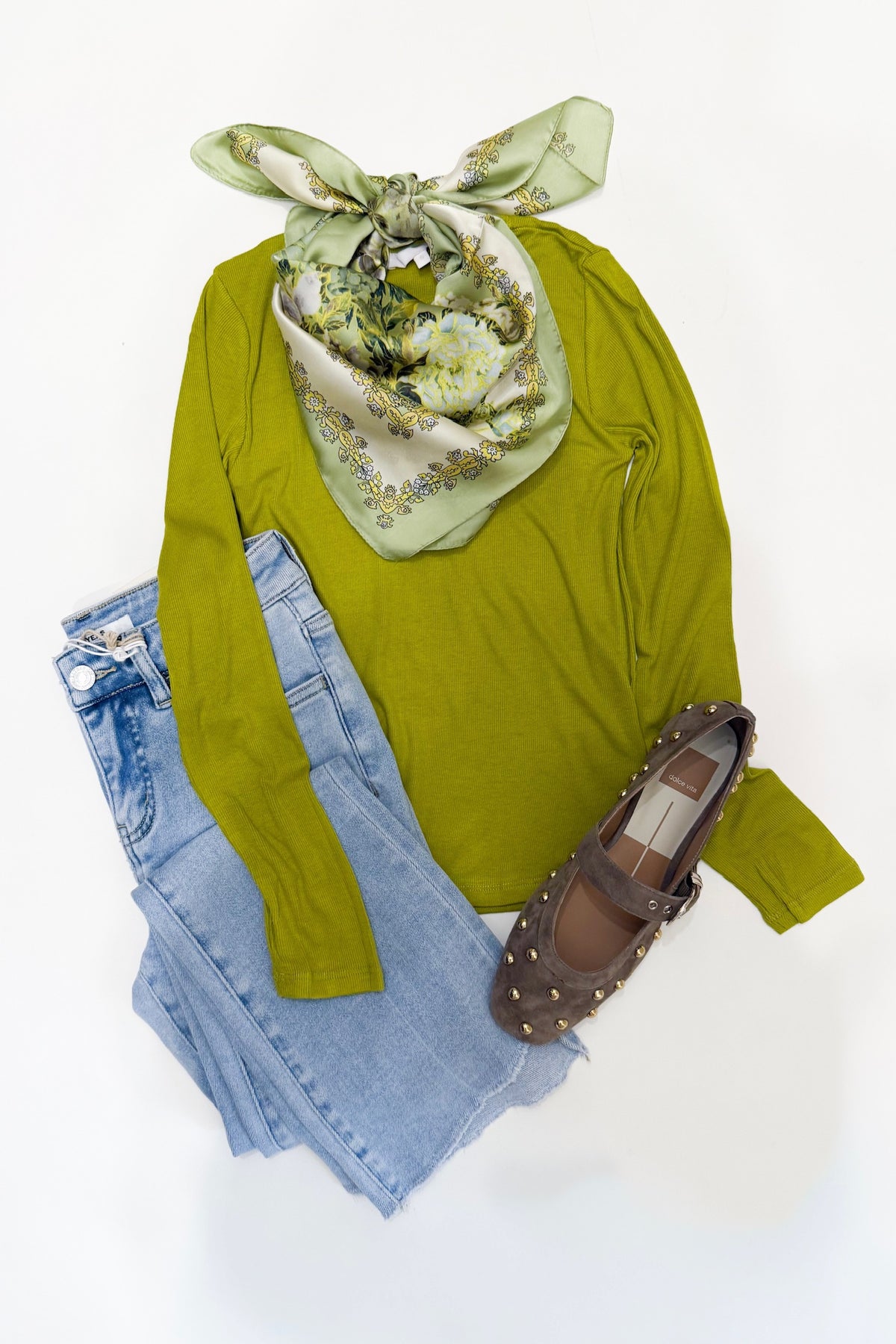 Long Sleeve Rib Top Martini