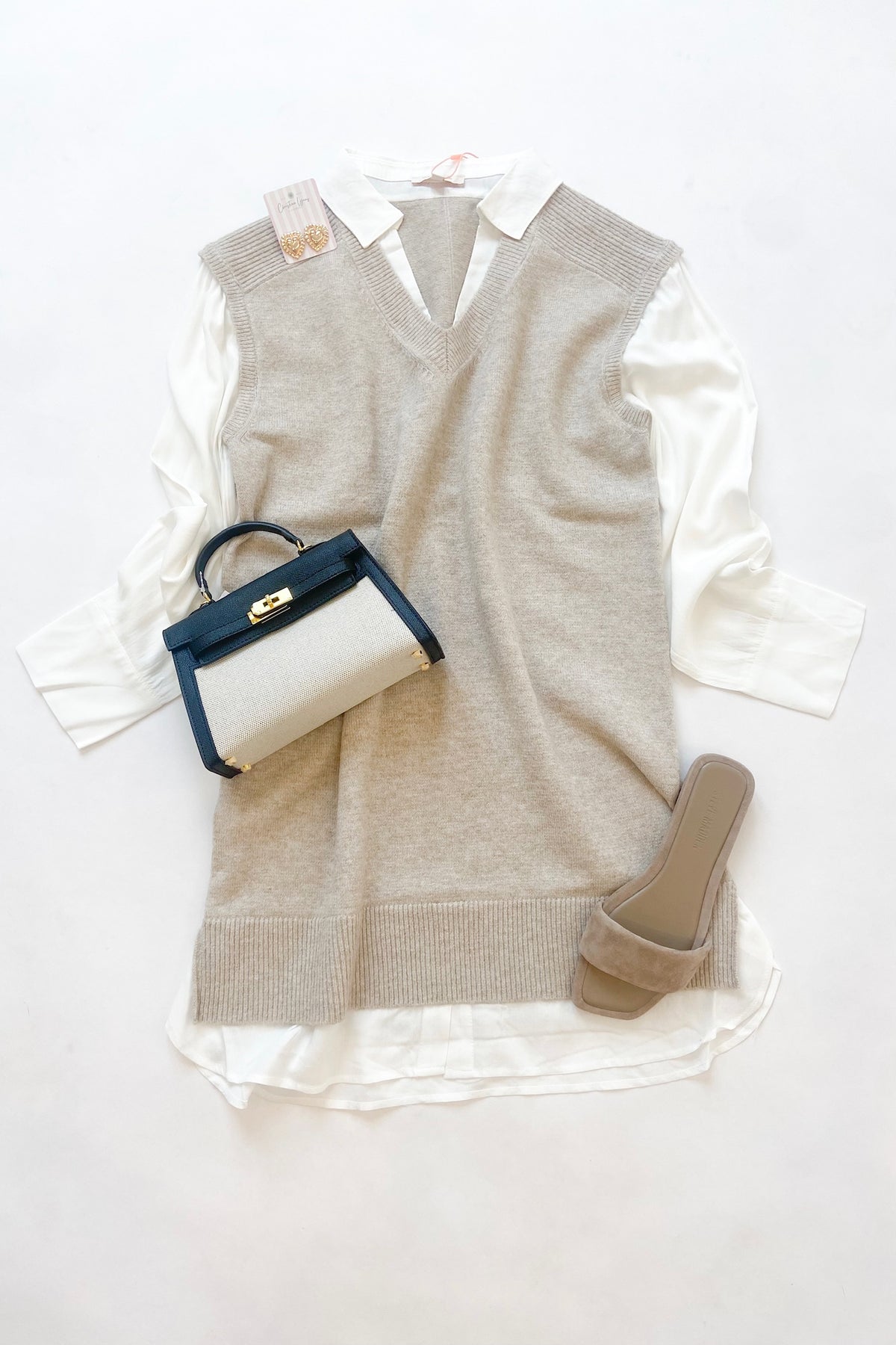 Mixed Media Shirt Dress