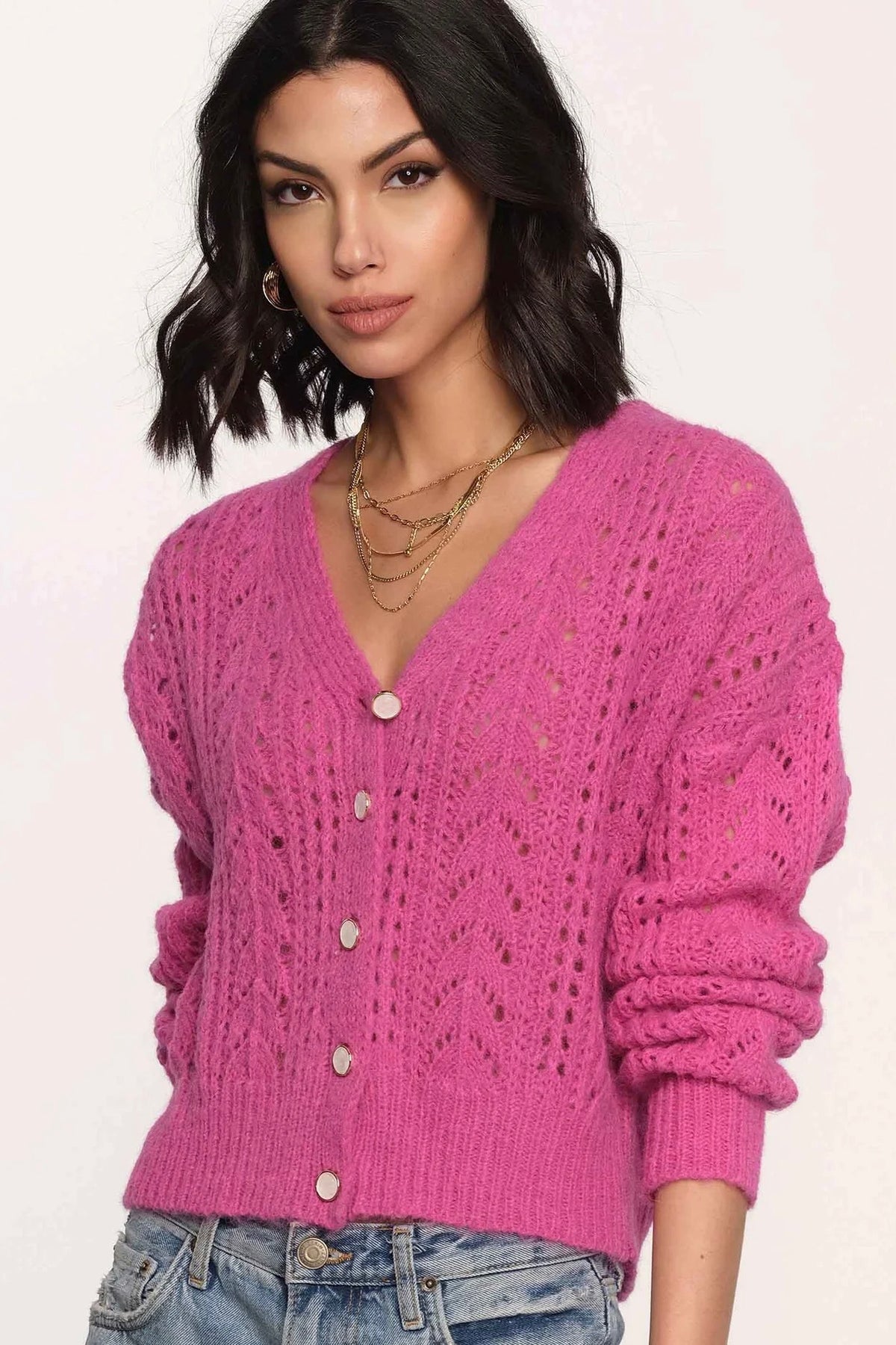 Grenier Cardi Fuchsia