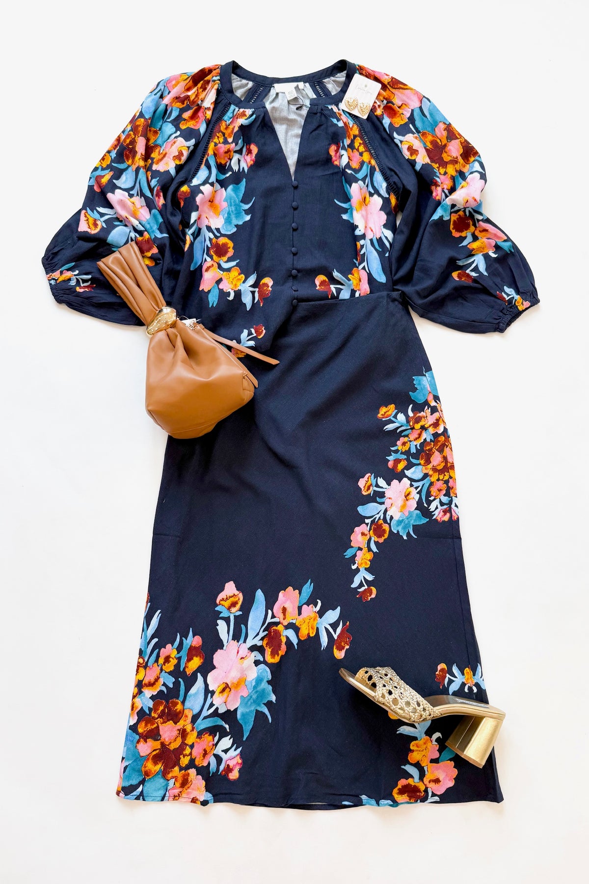 Eva Skirt Navy Floral