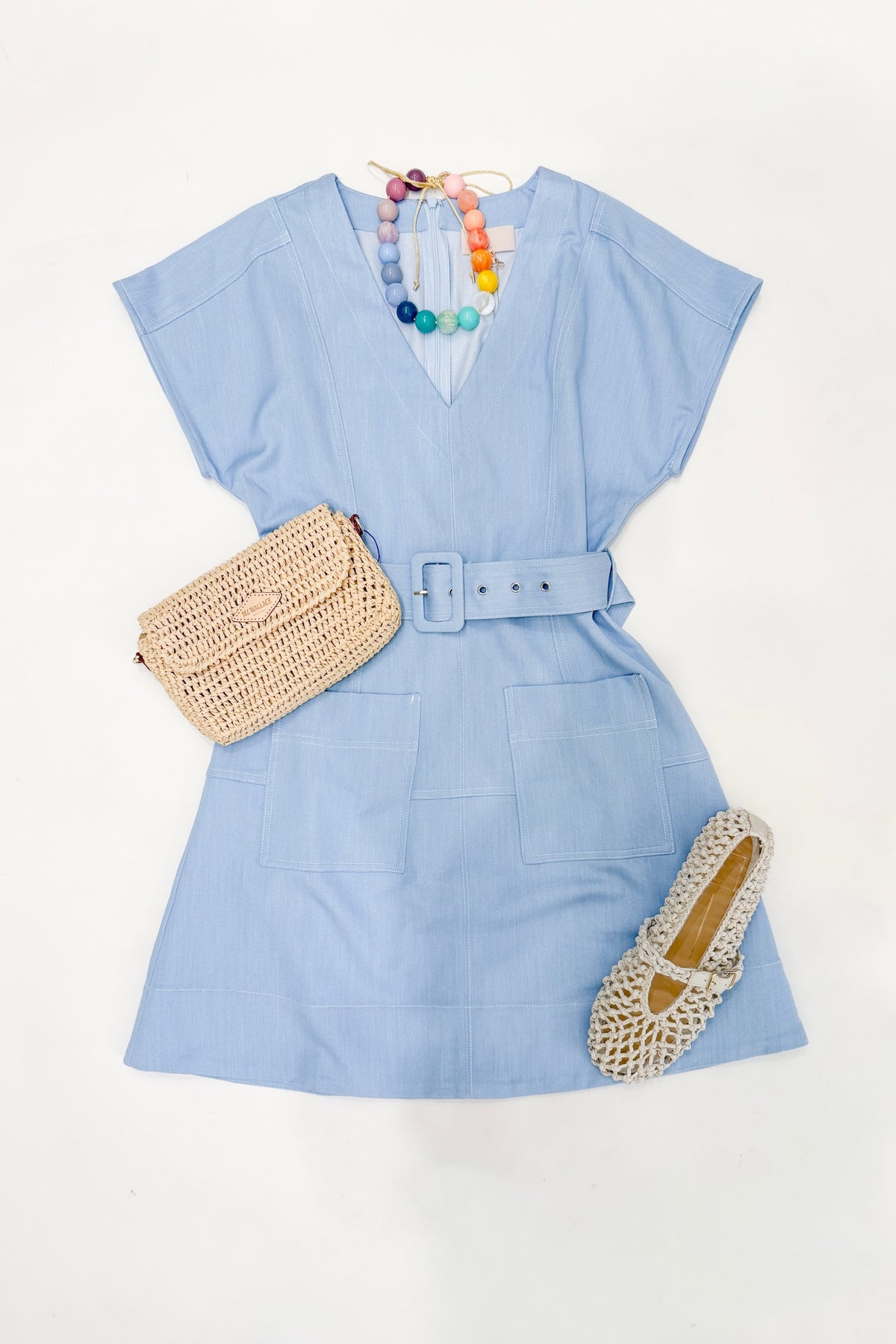 Patch Pocket Denim Dress