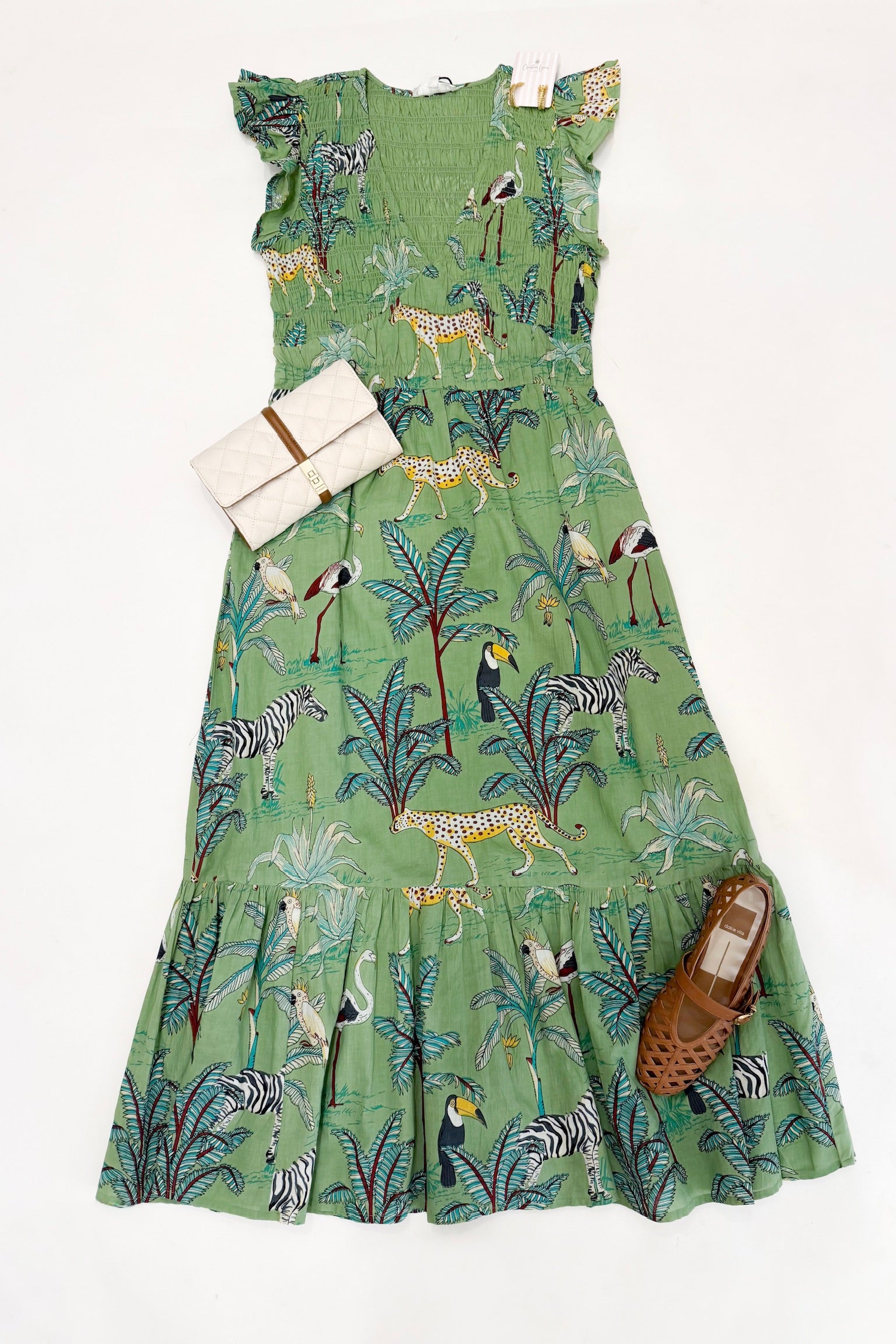 Safari Green Maxi Dress