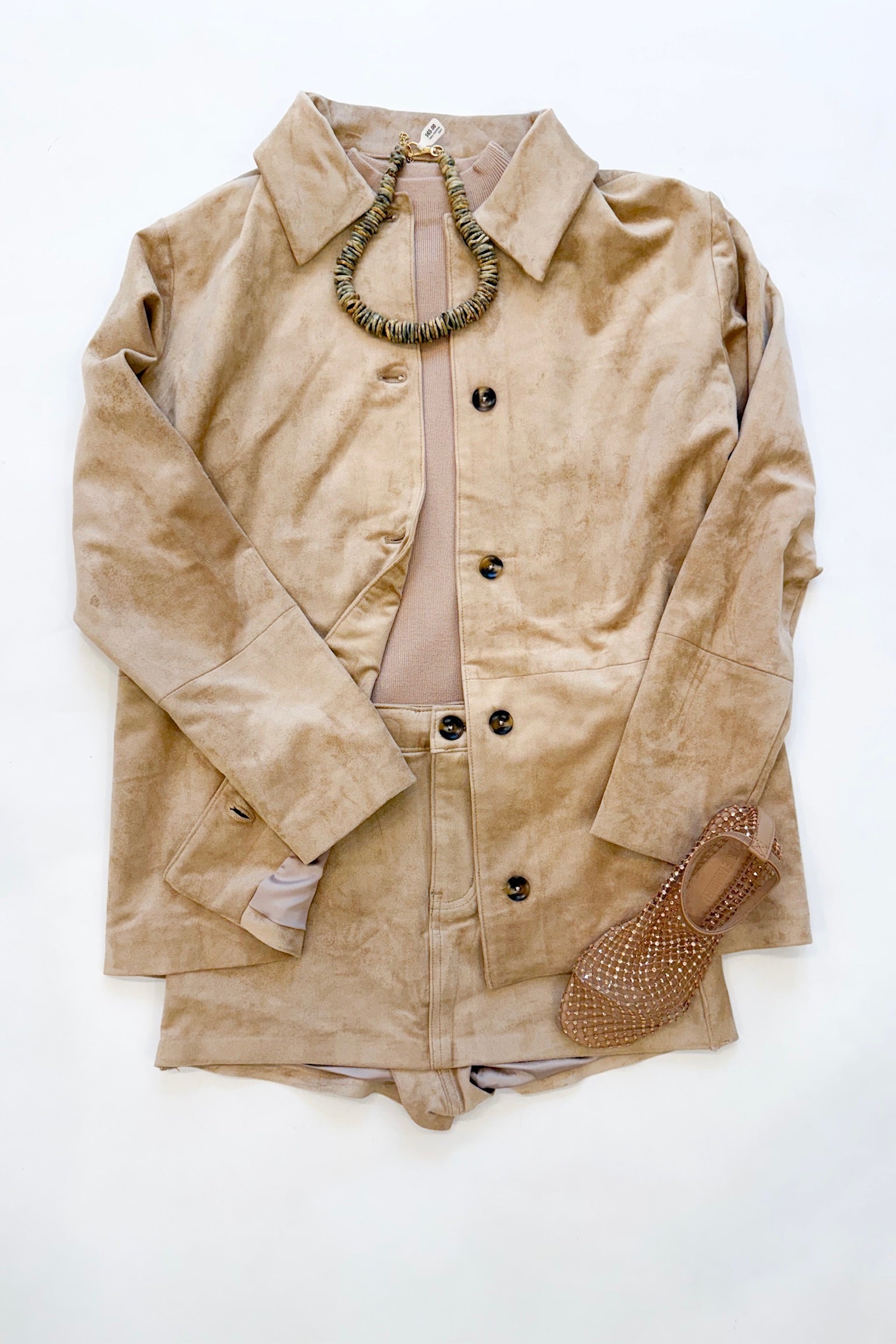 Vancouver Jacket Beige Suede