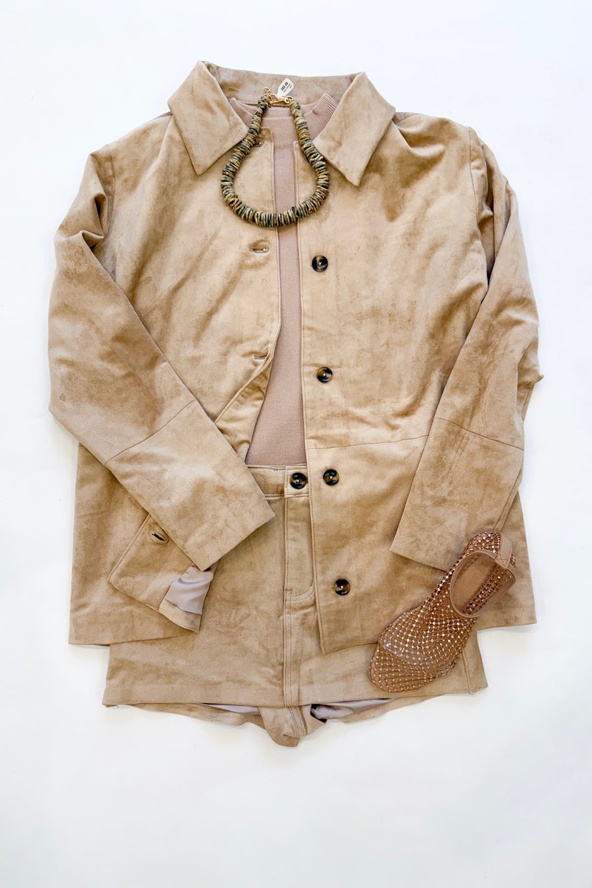 Vancouver Jacket Beige Suede