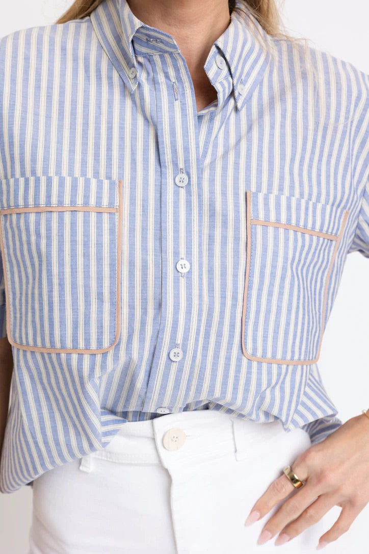 Striped Pocket Camp Top