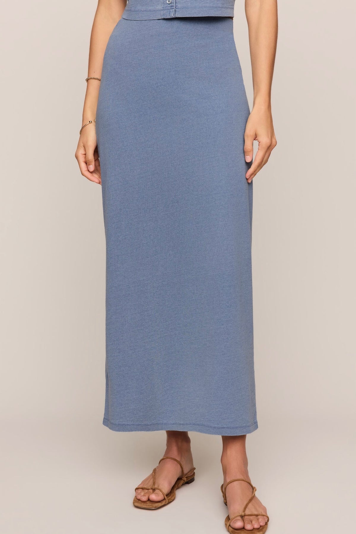 Gail Jersey Midi Skirt Santorini Indigo