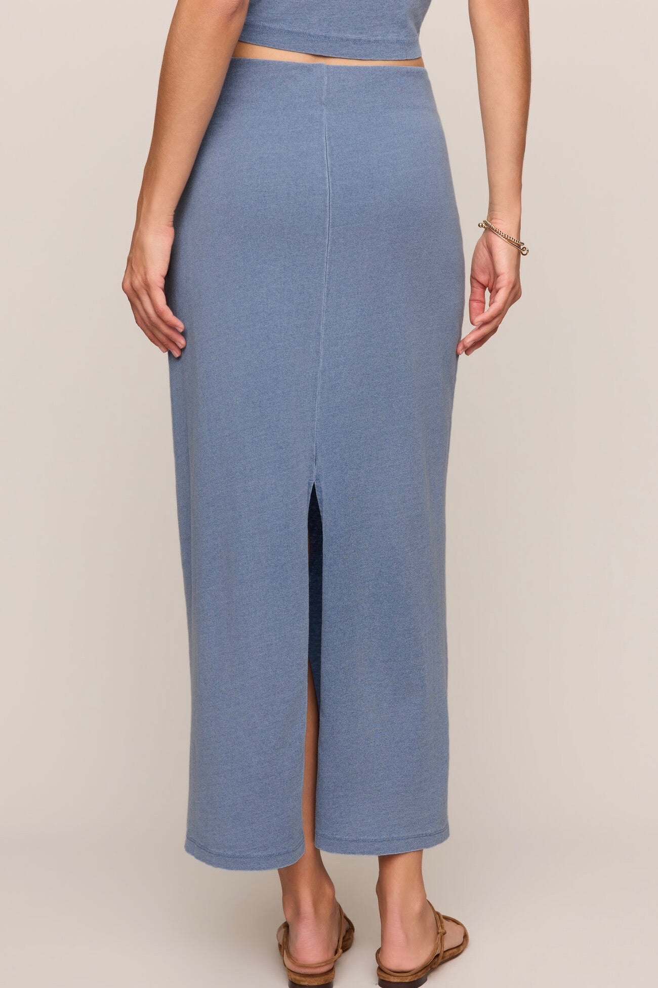 Gail Jersey Midi Skirt Santorini Indigo
