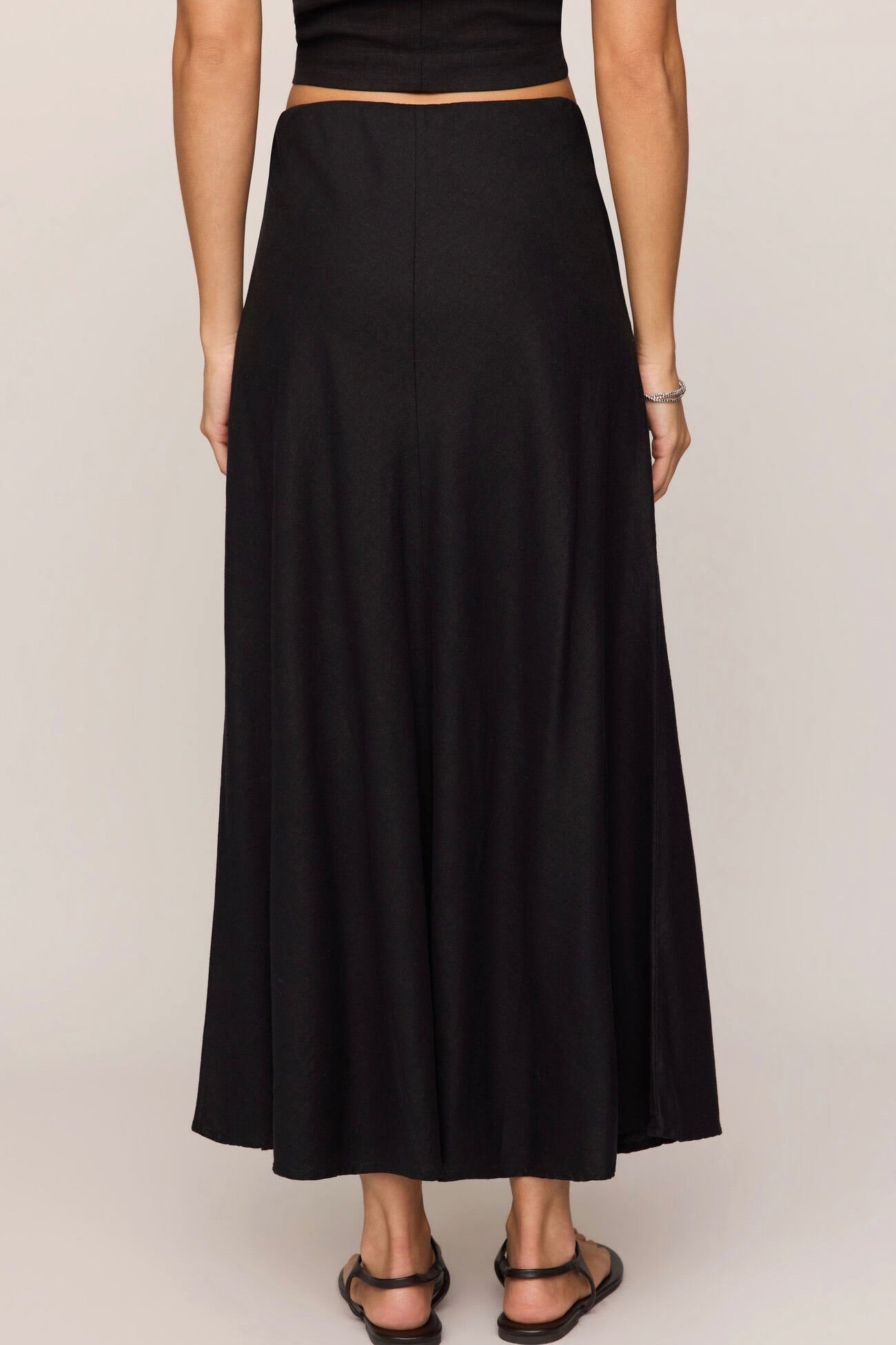 Meryl Linen Skirt Black