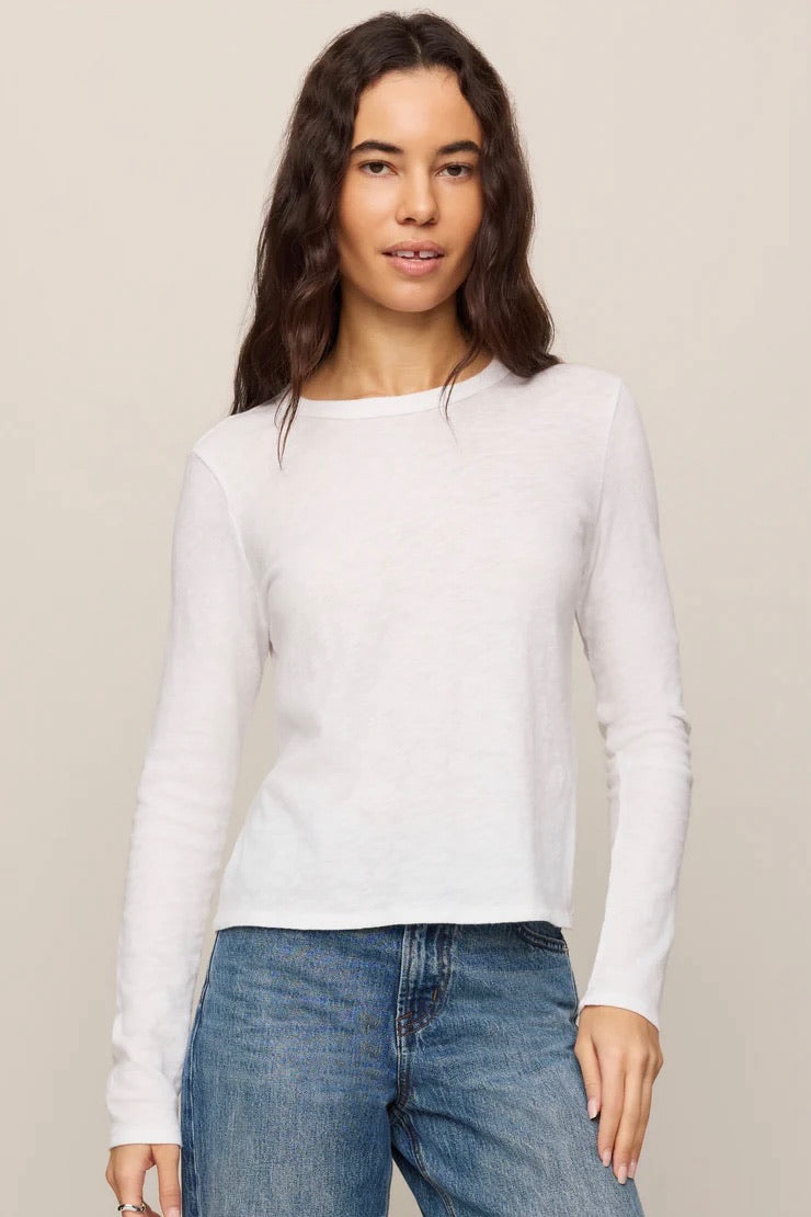 Junie Long Sleeve Tee White