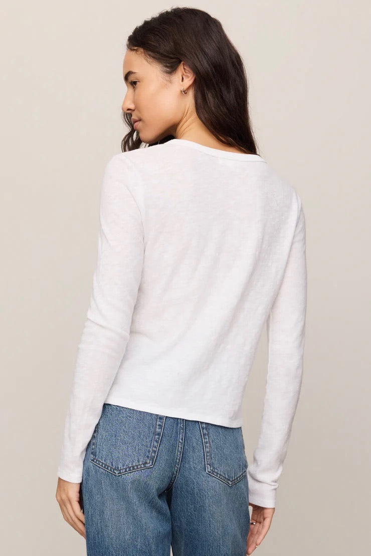 Junie Long Sleeve Tee White