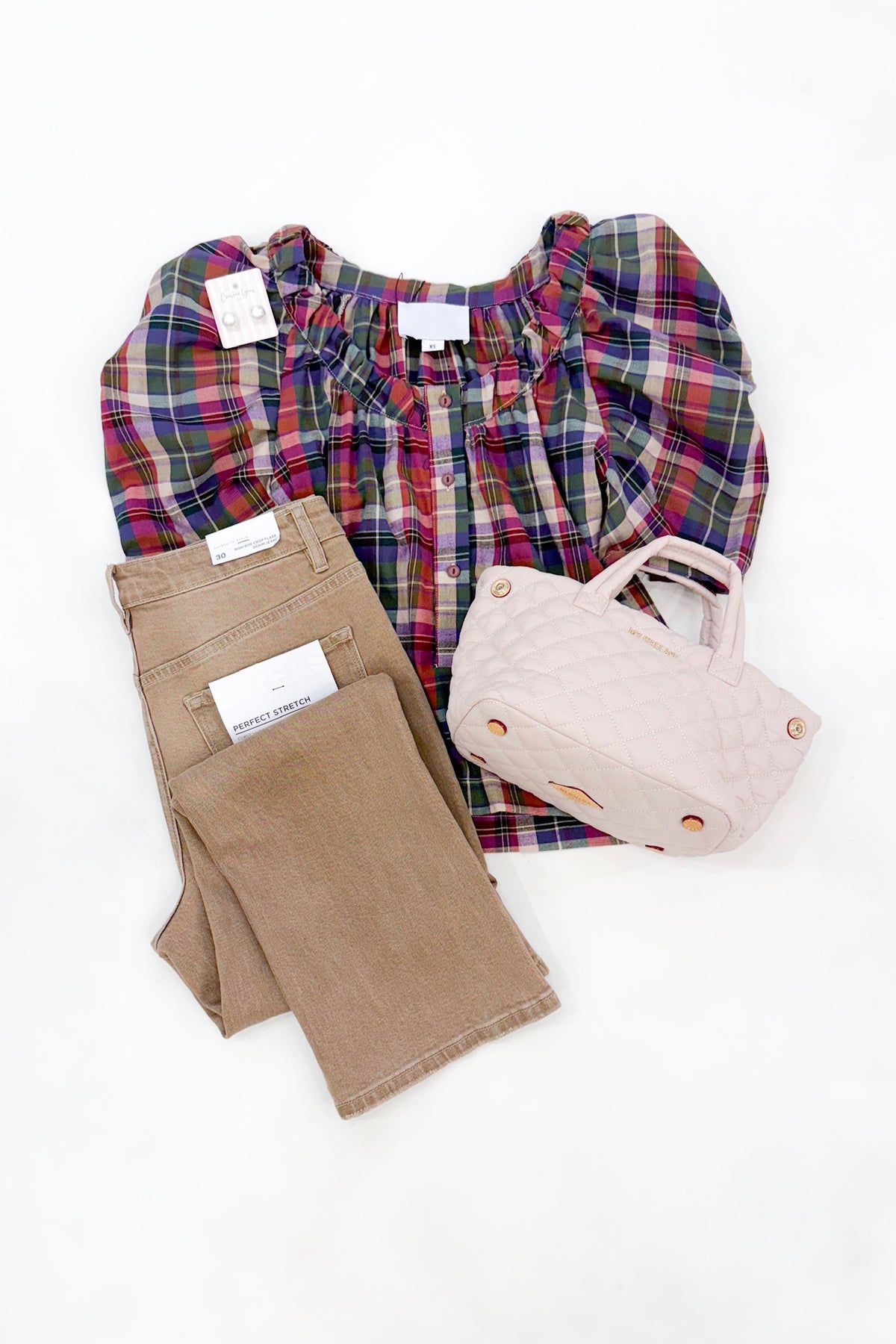 The French Girl Shirt Burgundy Plaid