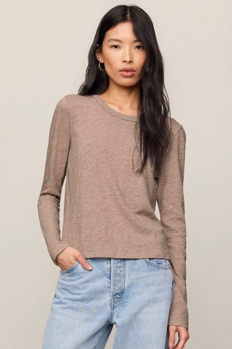 Junie Long Sleeve Tee Heather Ash