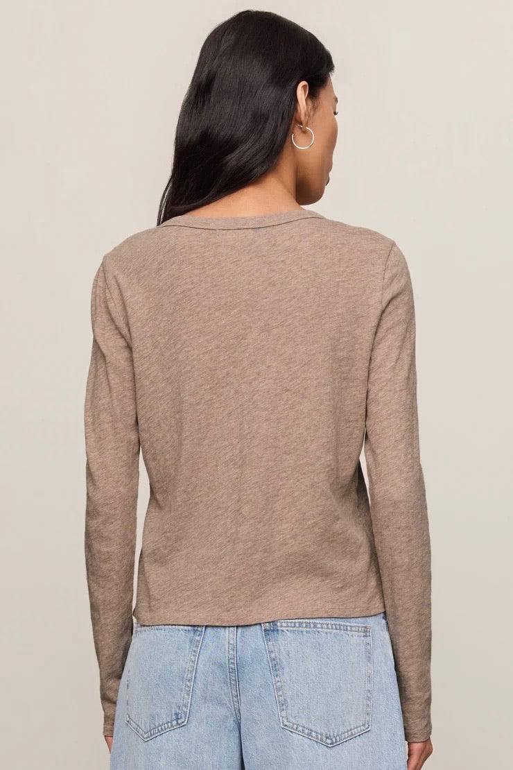 Junie Long Sleeve Tee Heather Ash