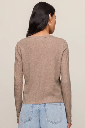 Junie Long Sleeve Tee Heather Ash