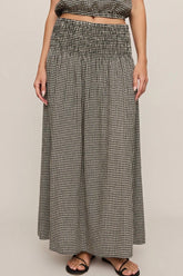 Brooke Gingham Skirt Black
