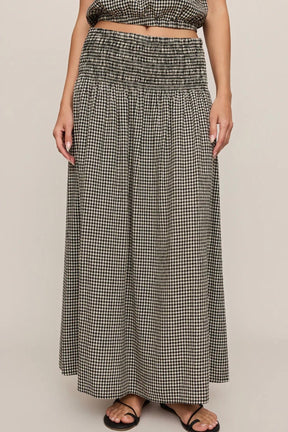 Brooke Gingham Skirt Black