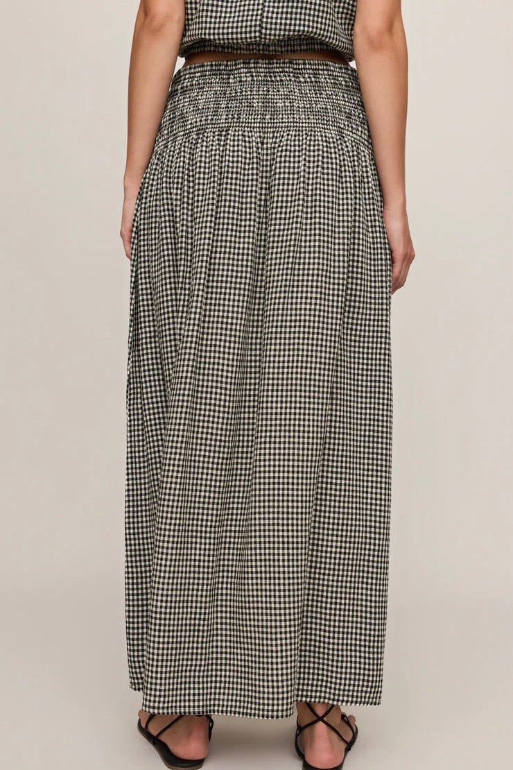 Brooke Gingham Skirt Black