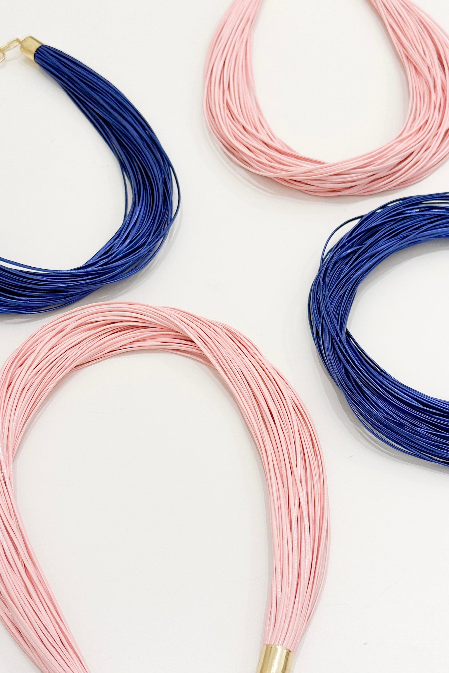 Leatherette Necklace Pink
