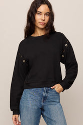 Axel Grommet Sweatshirt Black
