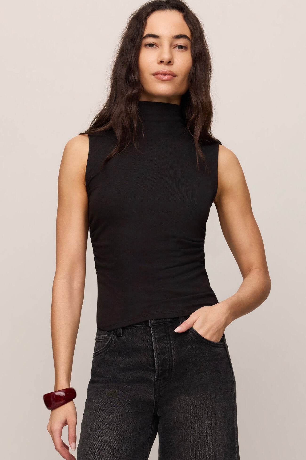 Silva High Neck Tank Black
