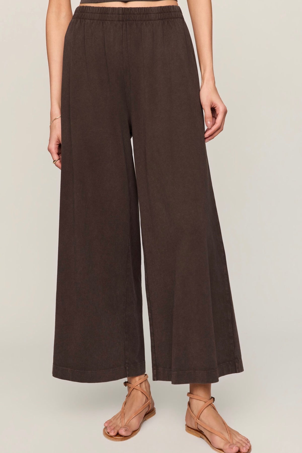 Scout Jersey Crop Flare Pant Dark Chocolate