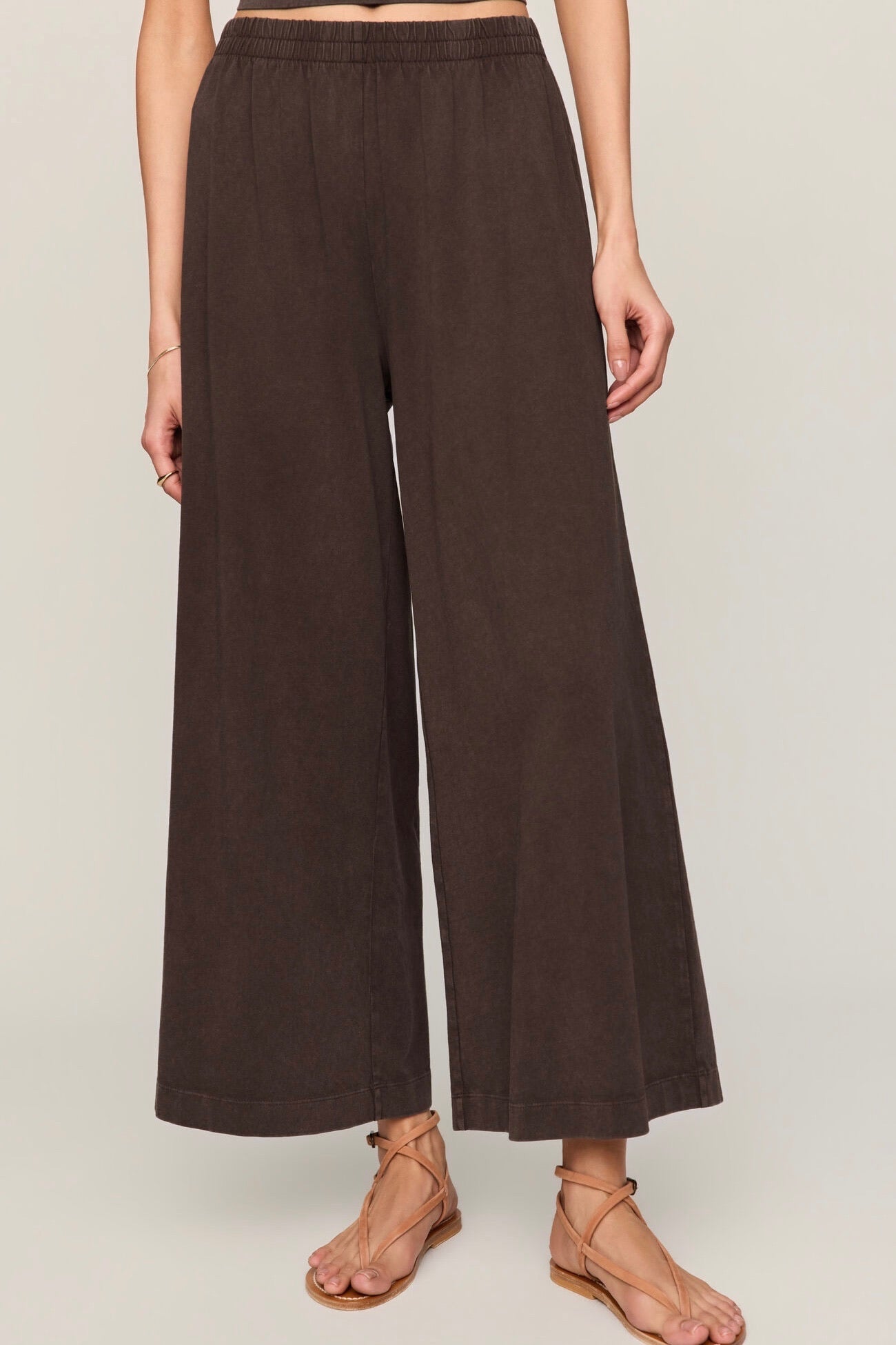 Scout Jersey Crop Flare Pant Dark Chocolate
