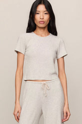 Waffle Tee Feather Grey