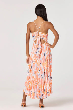 Blythe Dress Orange Blue Floral