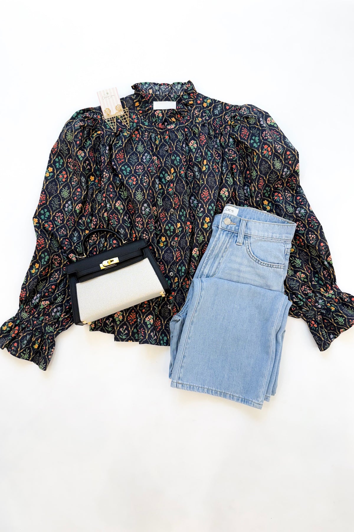 Silvia Blouse Navy