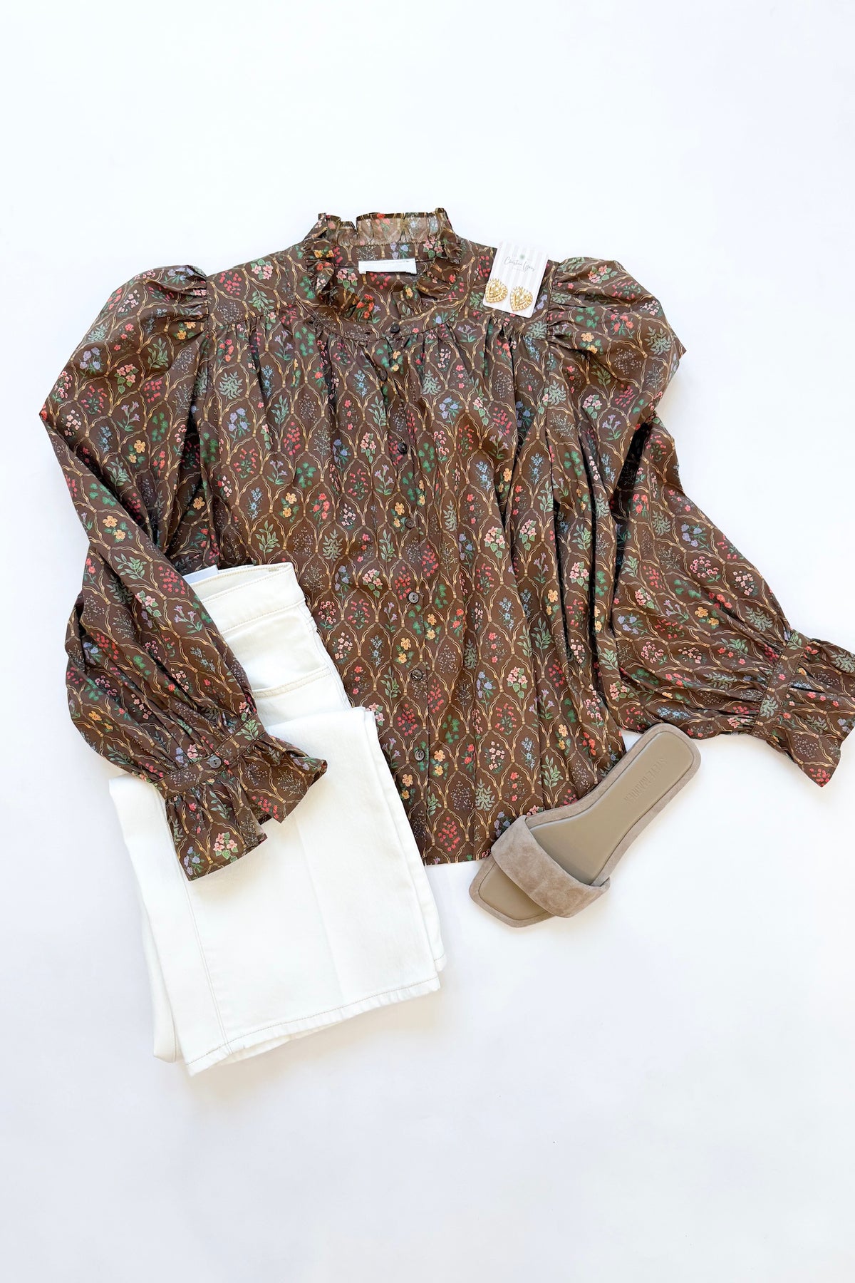Silvia Blouse Brown