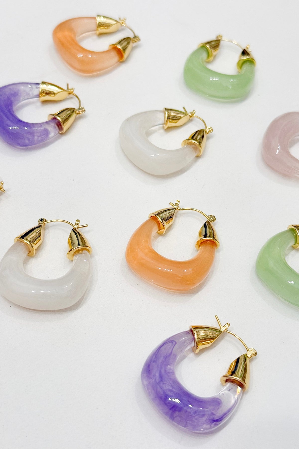 Lucite Hoop Earrings