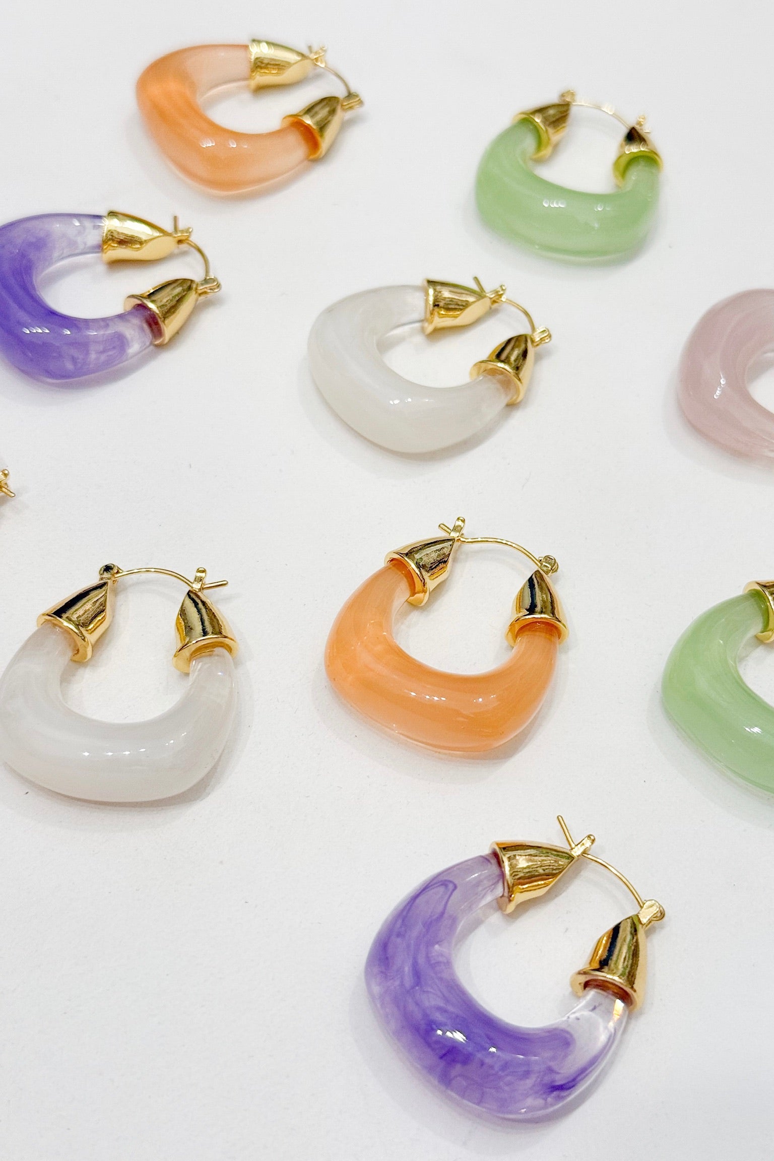 Lucite Hoop Earrings