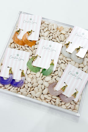Lucite Hoop Earrings