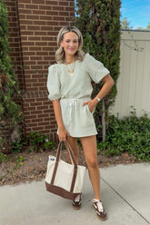 Olive Striped Skirt Set x Kaylyn