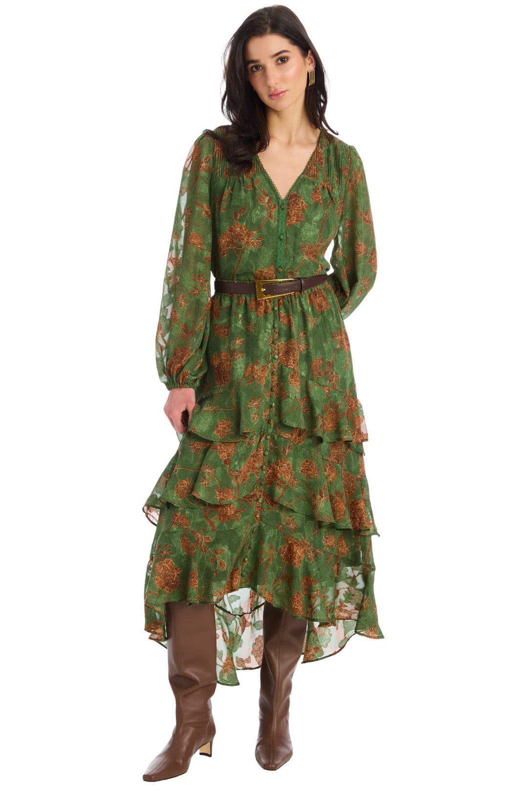 Marigold Top Forest Florals