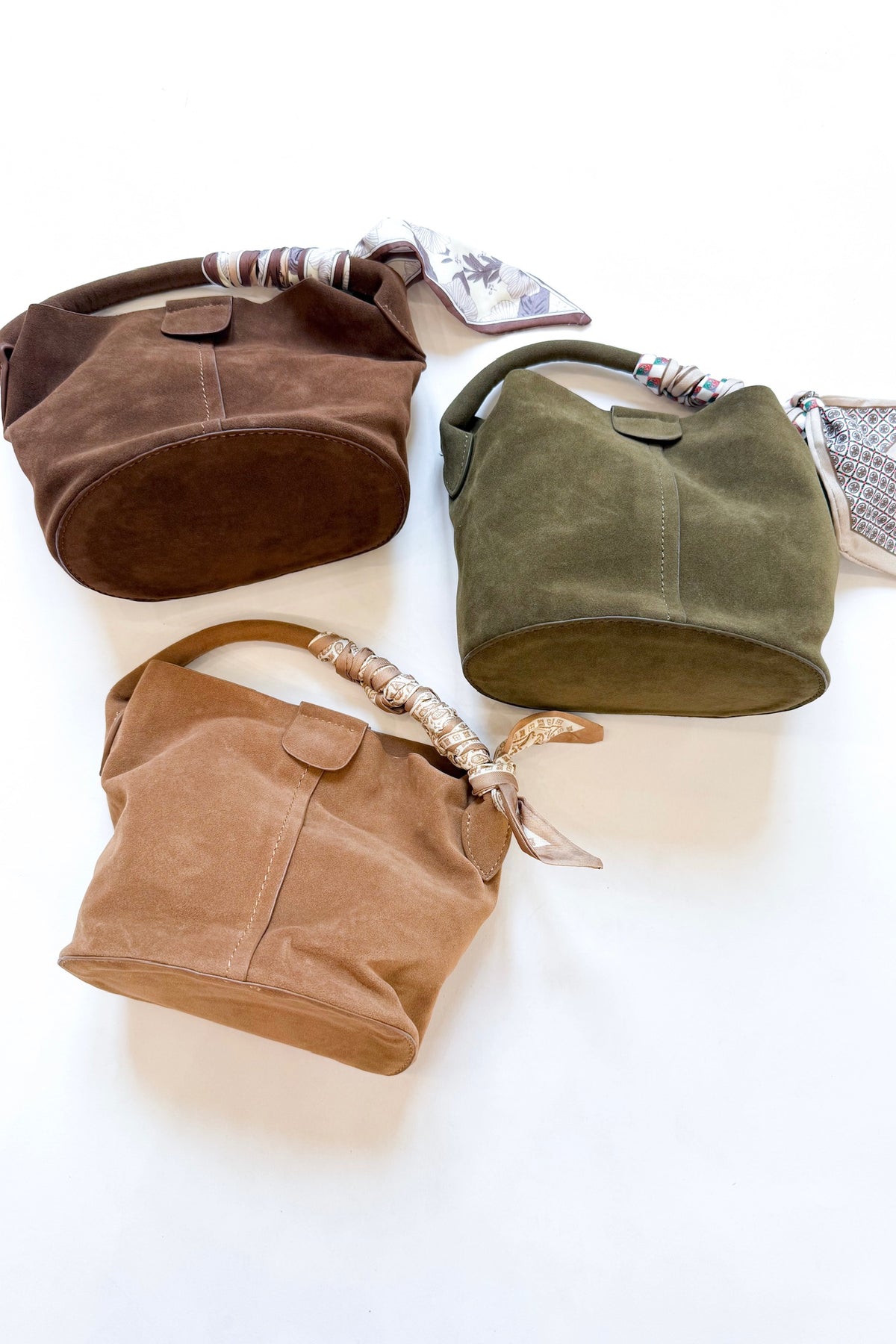 Suede Bucket Bag