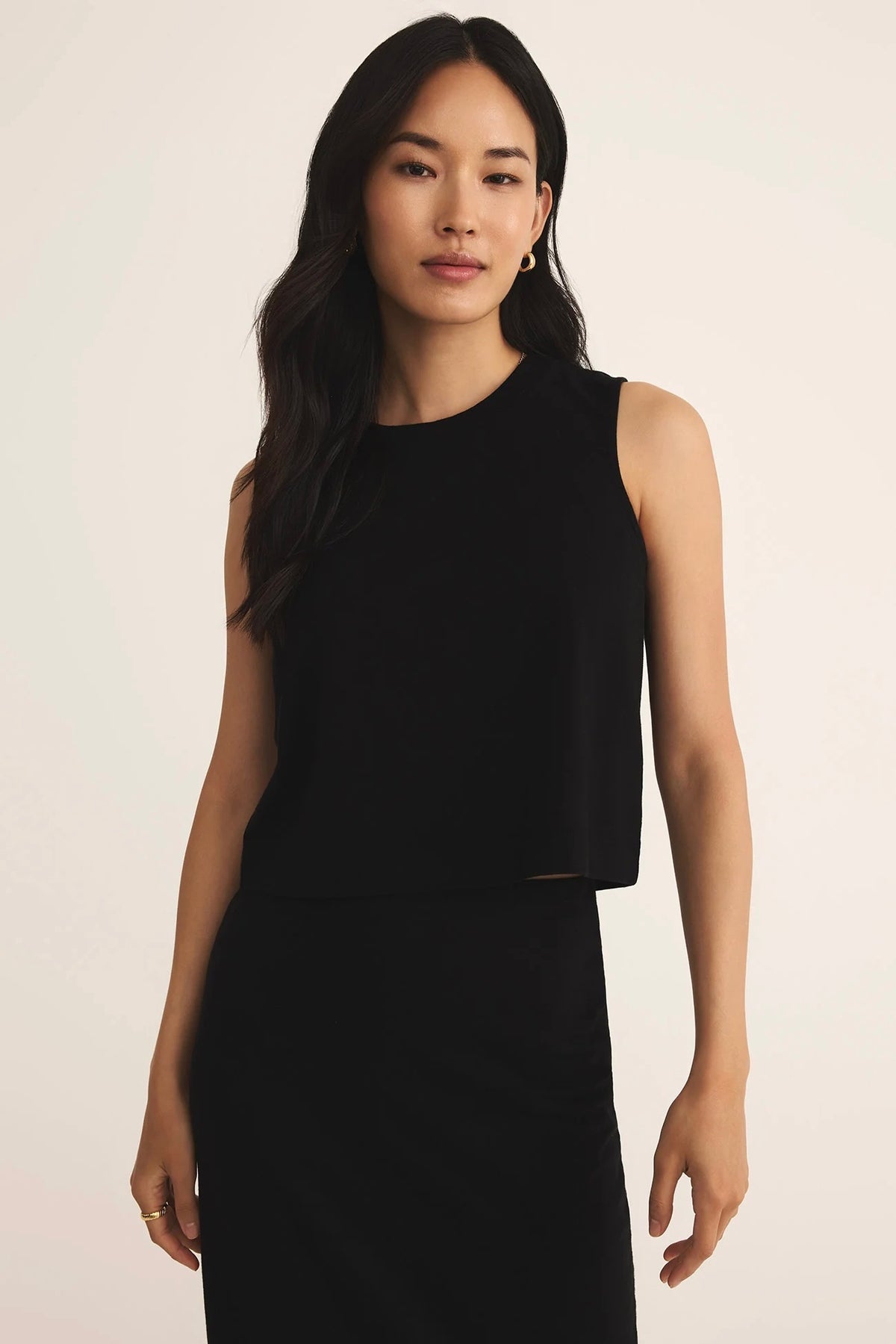 Sloane Jersey Tank Black