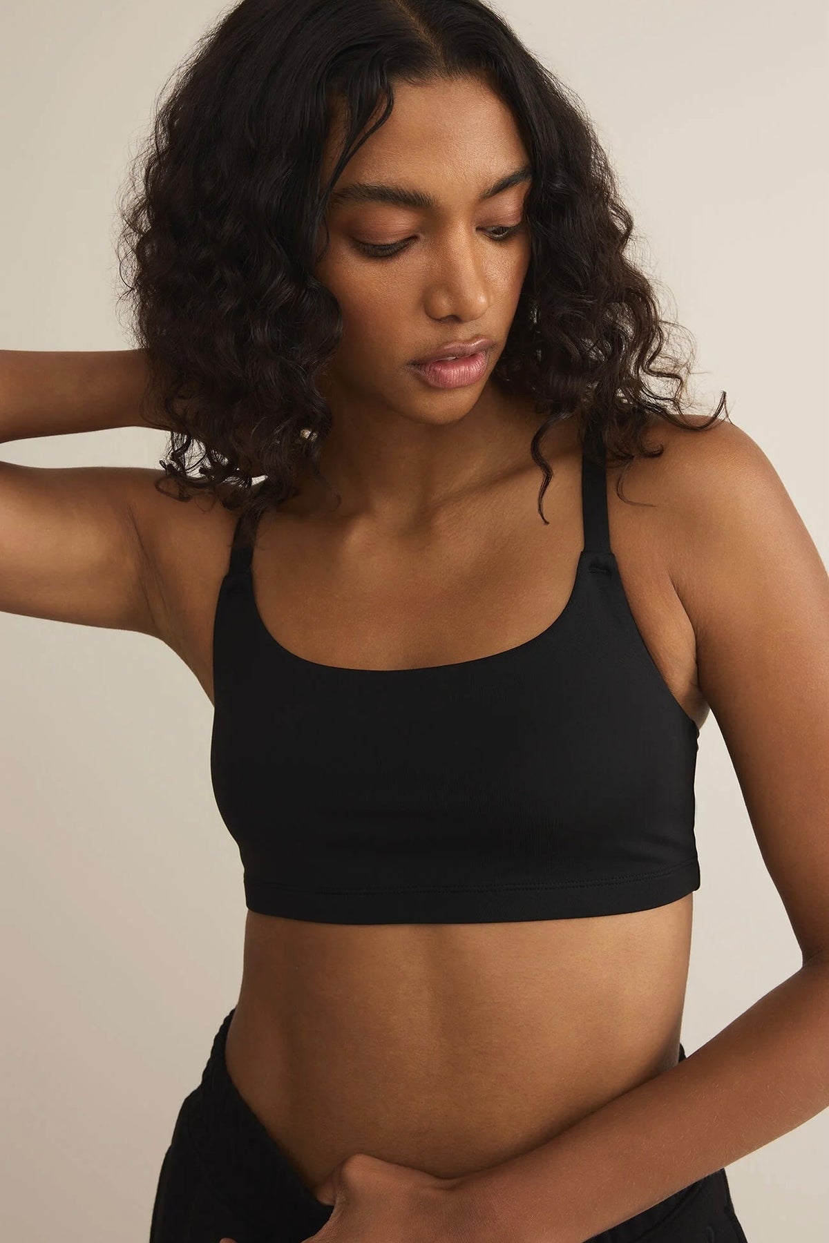 Luxe Smooth Jersey Bralette Black