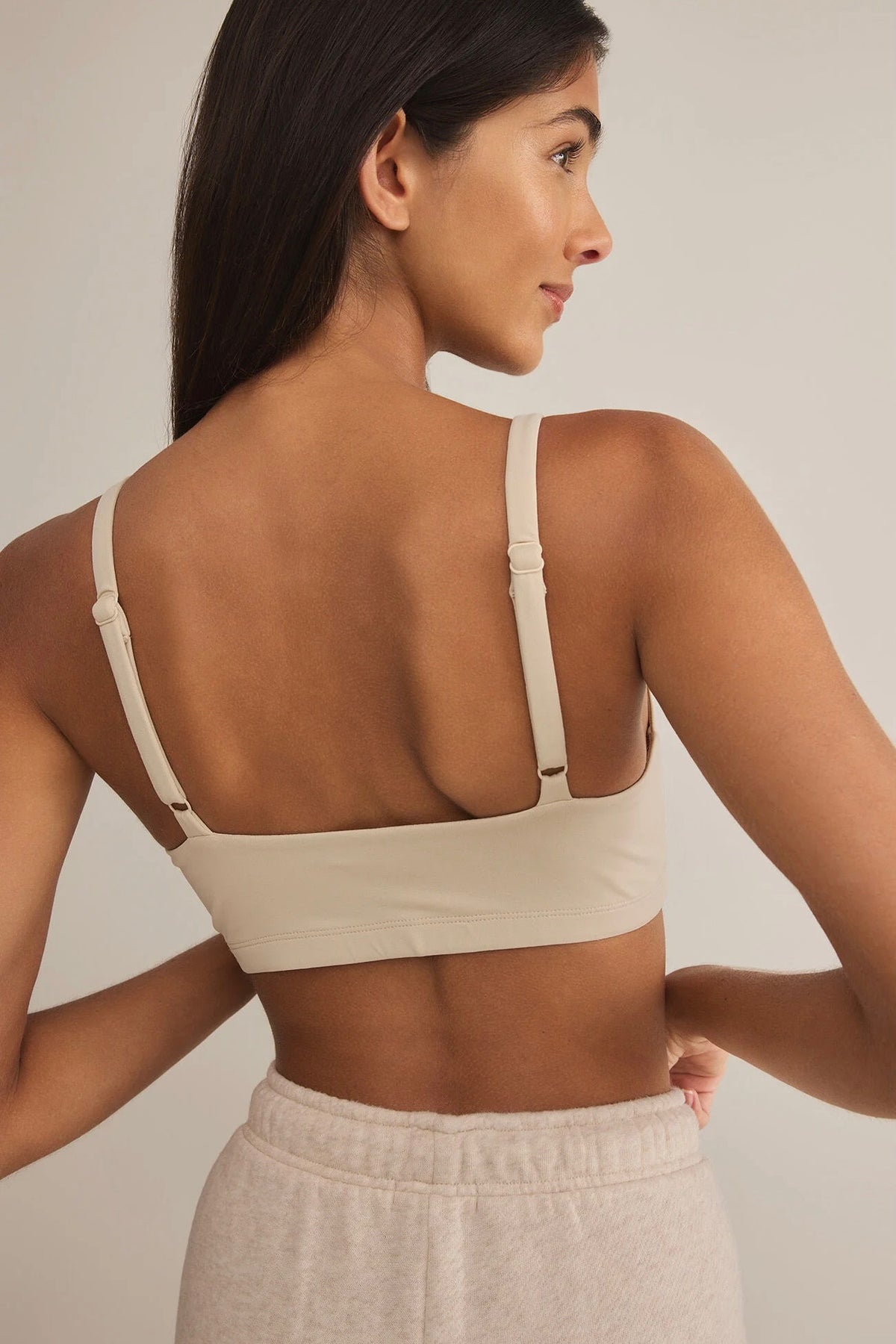 Luxe Smooth Jersey Bralette Sandshell