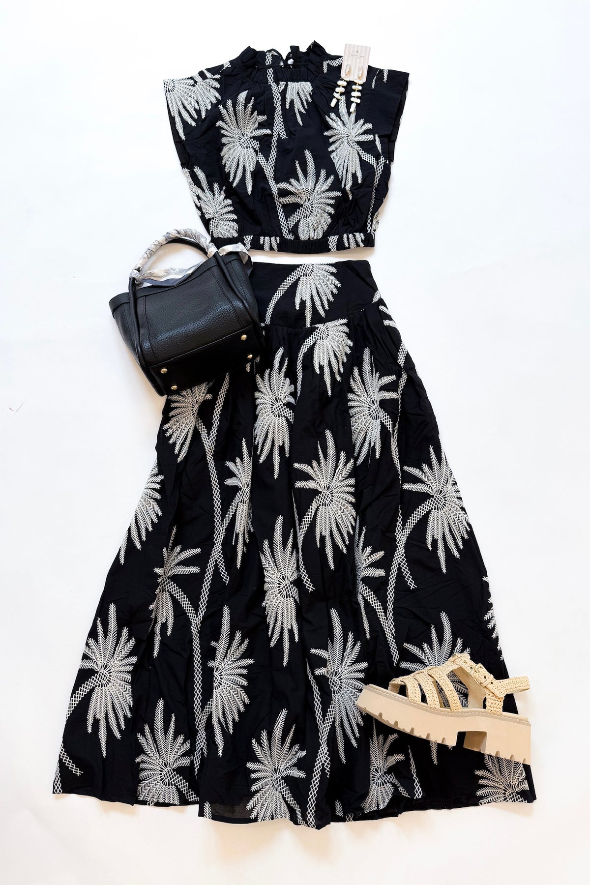 Black Embroidered Top