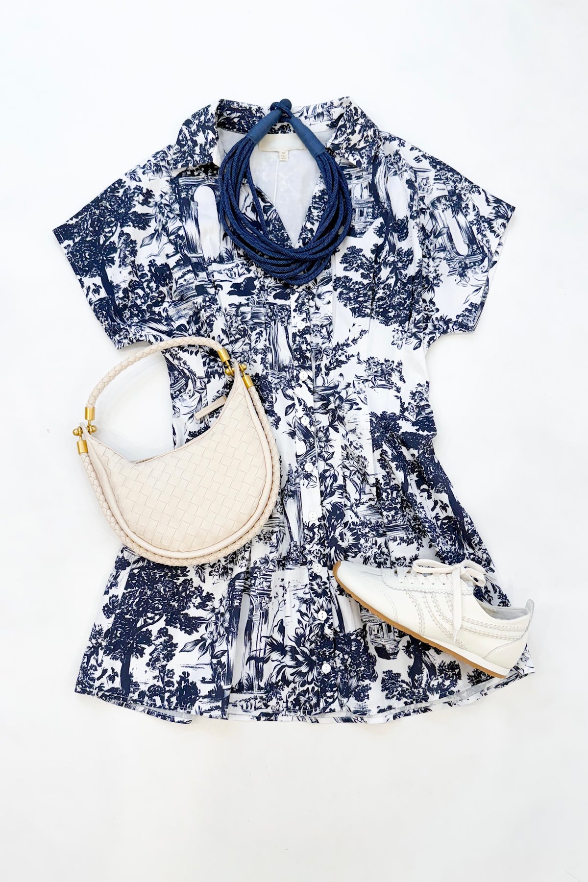 Kyle Dress Navy Toile