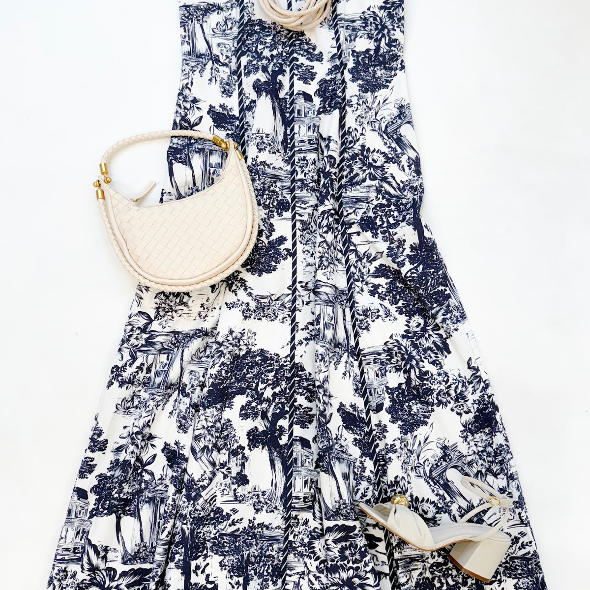 loren cut out midi dress Loren Midi Dress Navy Toile