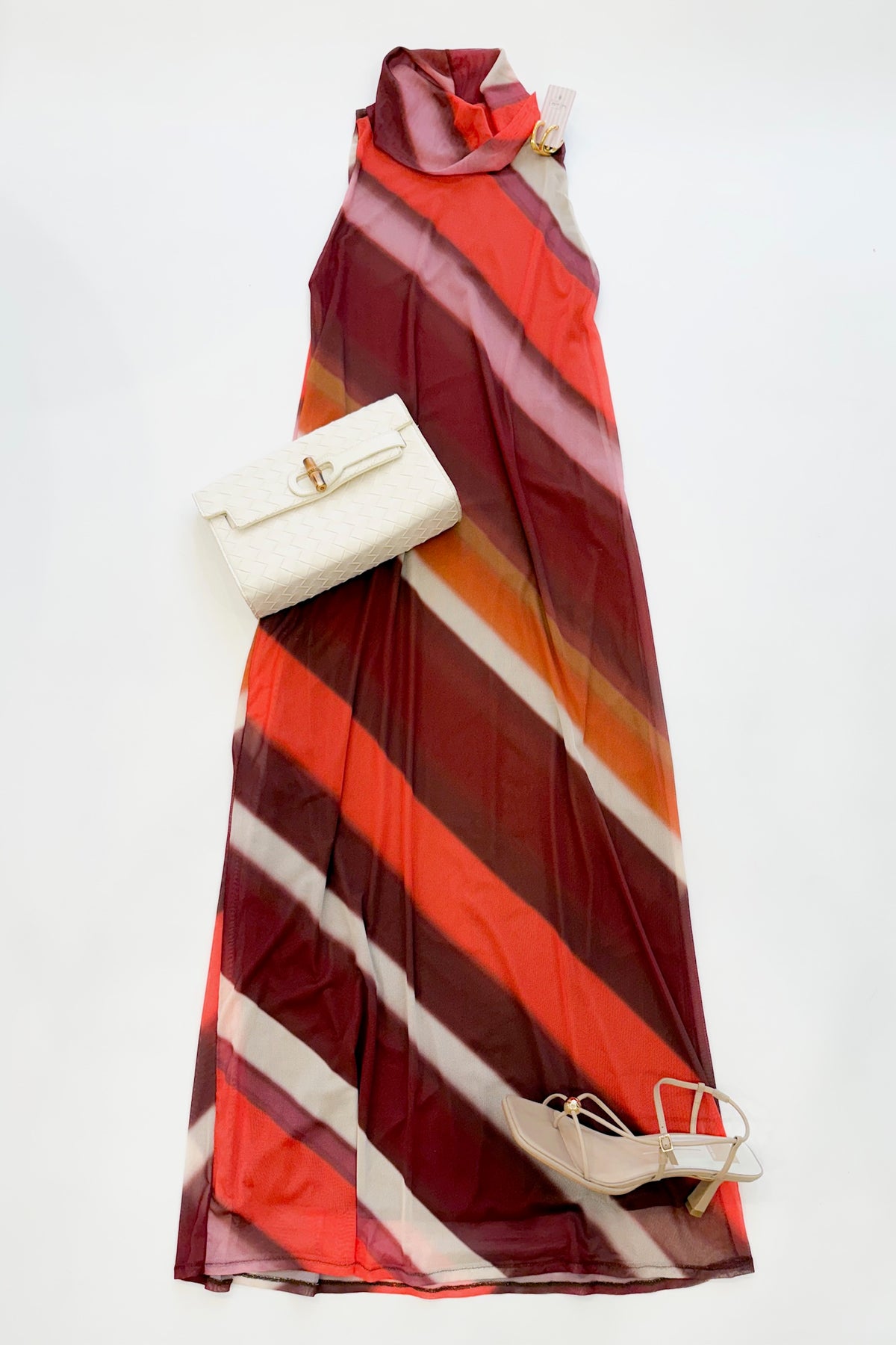 Lumini Draped Neck Maxi Dress