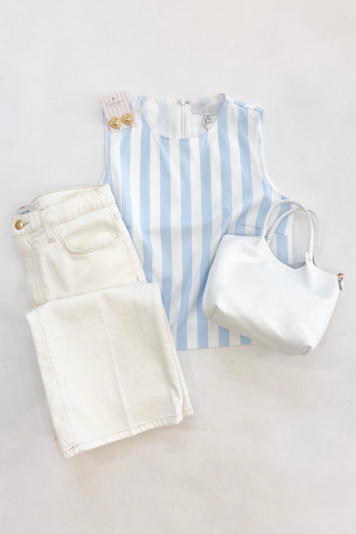 Whitby Tank Blue Stripe
