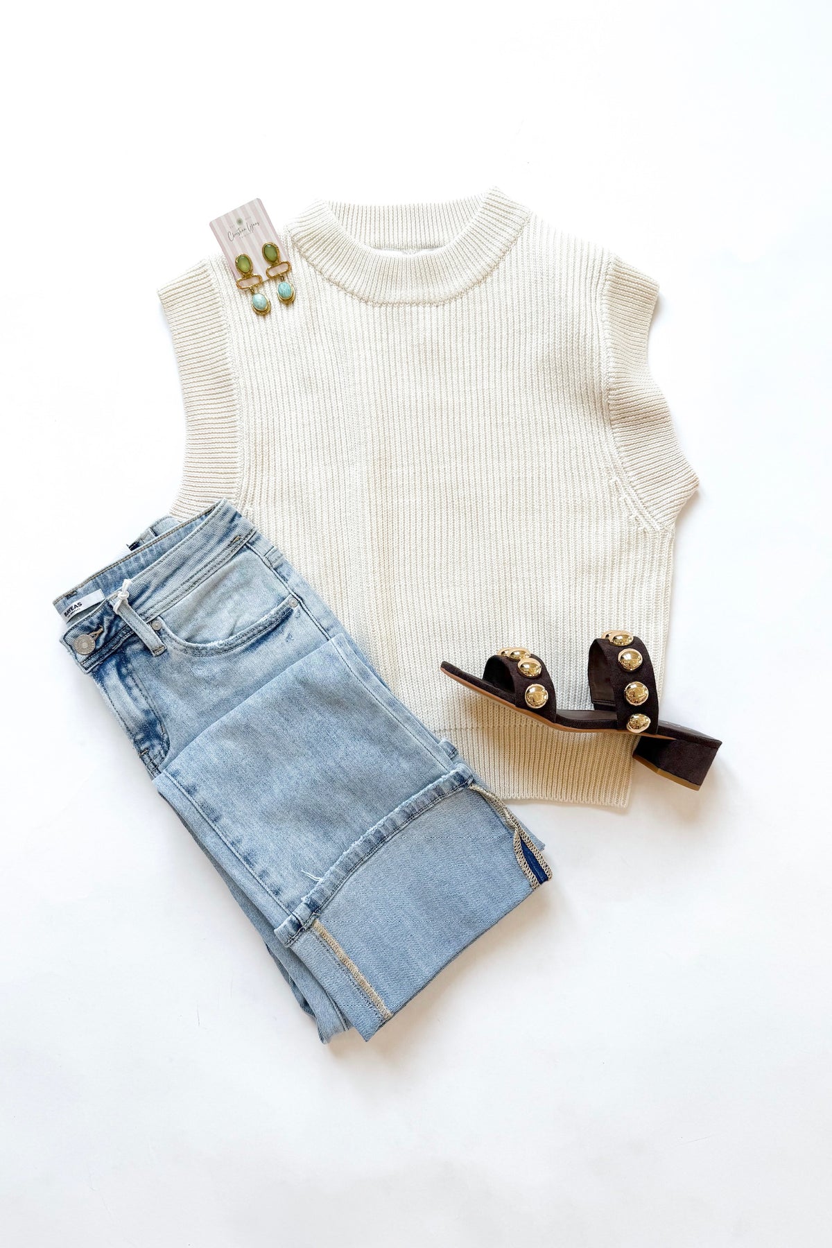 Cream Knit Vest