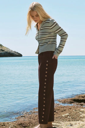 Medina Stripe Cardigan Aqua Cloud