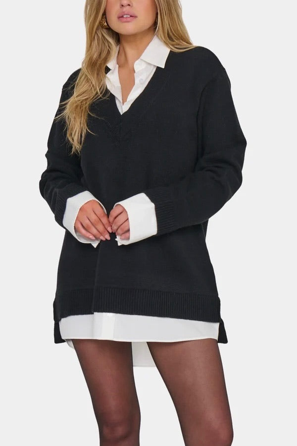 Lyle Collared Sweater Dress