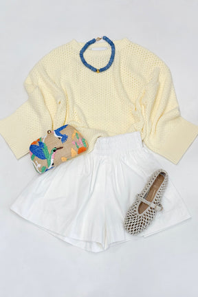 Oversized Boxy Sweater Lemon Icing