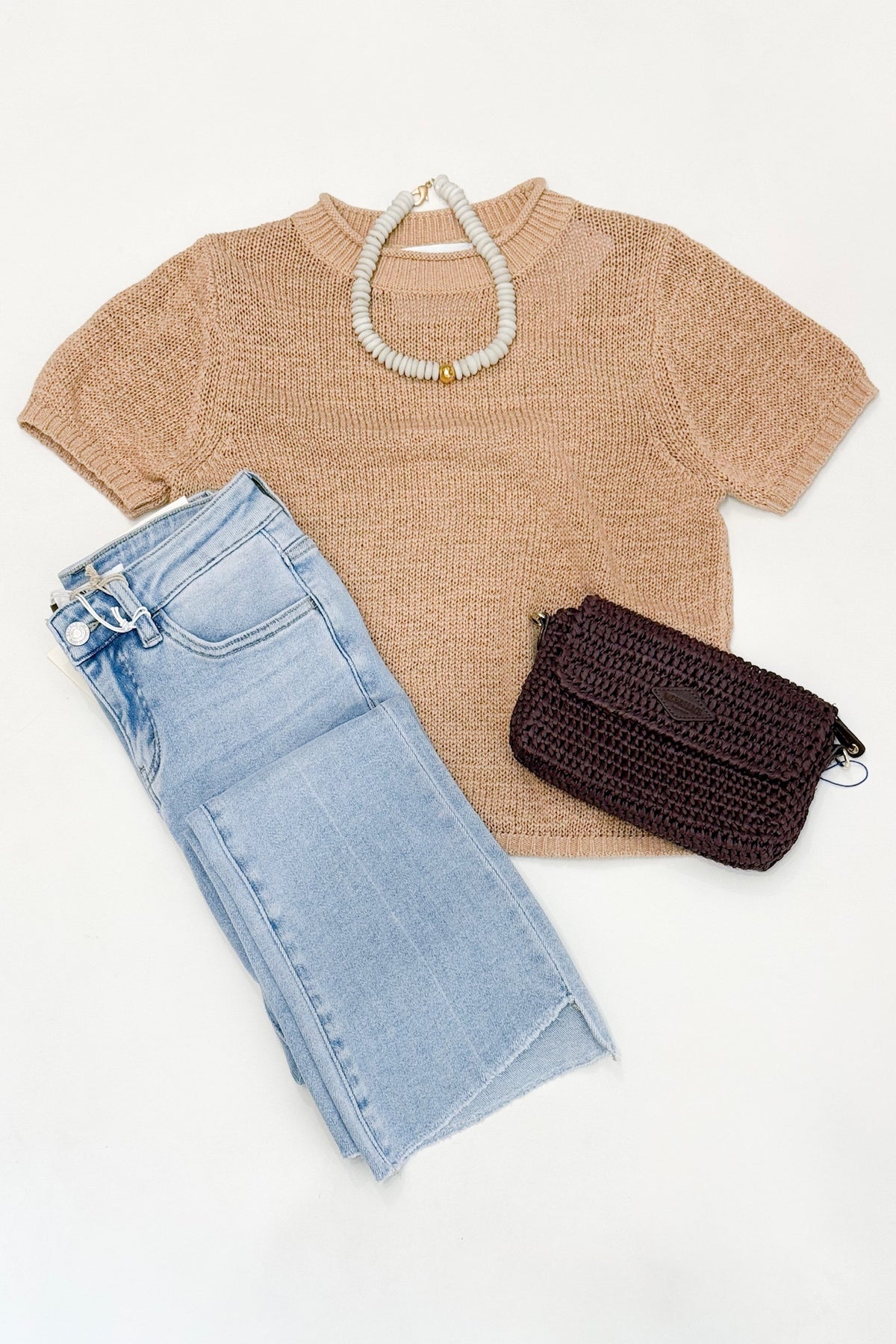 Rolled Edge Sweater Tee Chanterelle