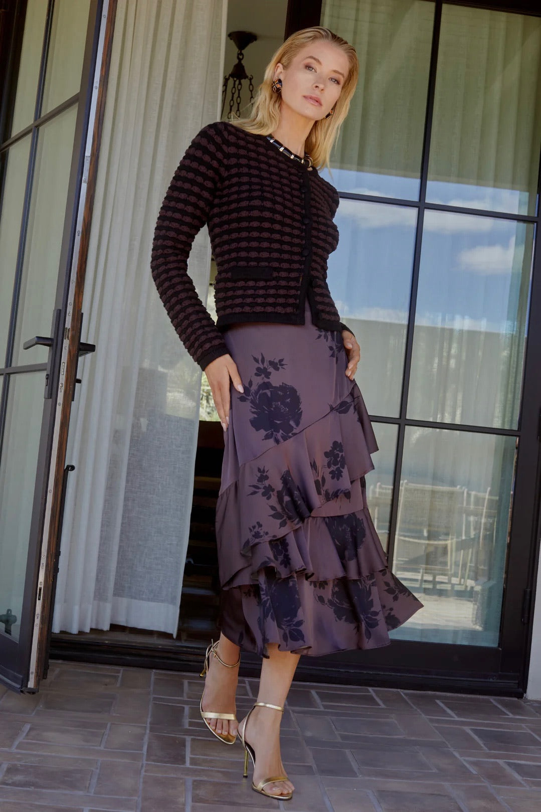 Maria Cardigan Black Brown